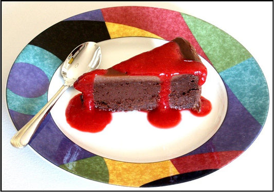 Decadent Chocolate Torte with Raspberry Sauce